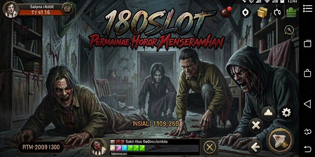 Screenshot gameplay menakutkan dari 180SLOT yang menunjukkan suasana mencekam.