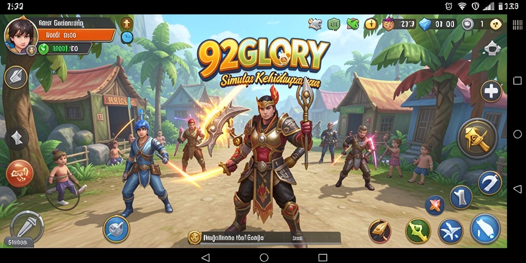 Gameplay menarik dalam 92GLORY dengan aksi simulasi kehidupan.