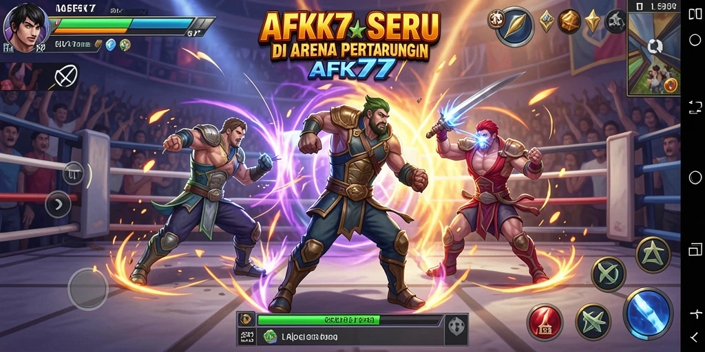Screenshot AFK77 menampilkan aksi pertarungan yang mendebarkan.