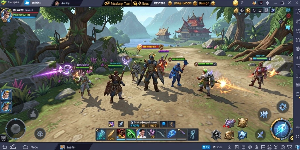 Tampilan menakjubkan dari gameplay DEWI288 dalam dunia MMORPG.