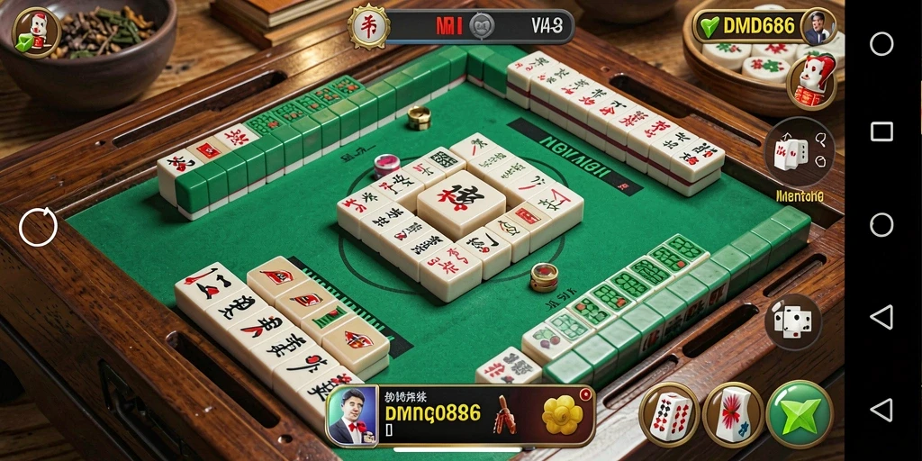 Tampilan gameplay seru dalam DMD686 yang menampilkan tantangan Mahjong.