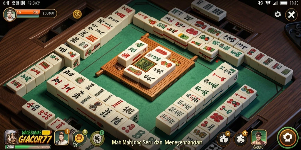 Tampilan gameplay GACOR77 dengan fokus pada puzzle Mahjong yang menantang.