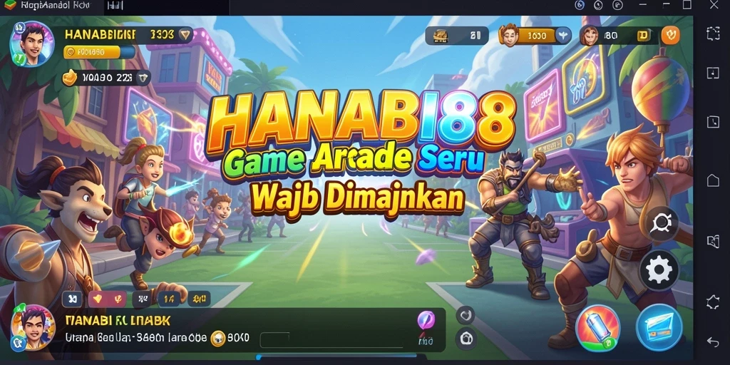 Tampilan seru gameplay HANABI88 dalam mode Arcade yang penuh tantangan.