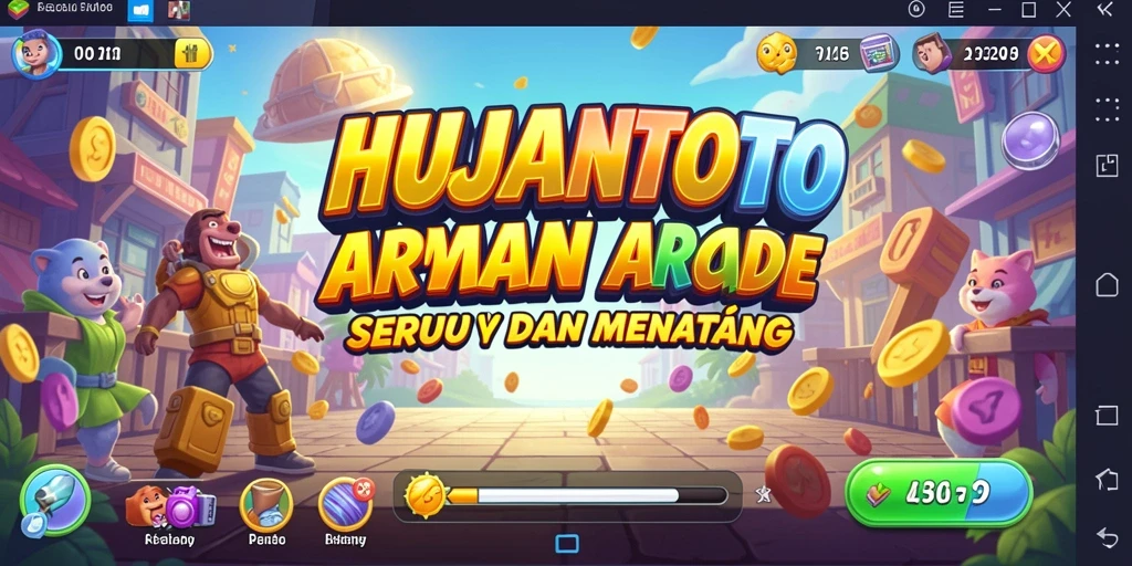 Tampilan gameplay seru dari HUJANTOTO yang menantang.
