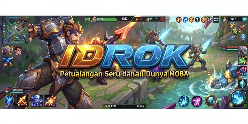 Screenshot IDROK menampilkan aksi seru dalam pertempuran MOBA.