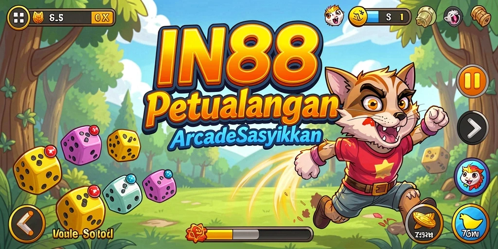 Tampilan gameplay seru dengan beragam tantangan di IN88.