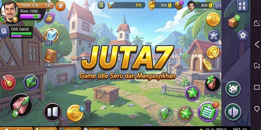 Tampilan gameplay JUTA7 yang menarik dan penuh warna.
