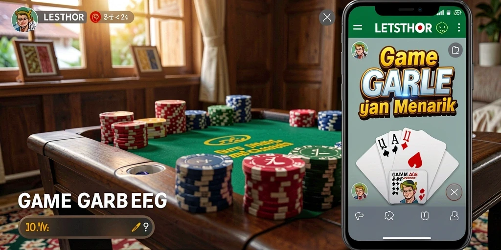 Tampilan gameplay seru LETSTHOR saat bermain Gaple dengan teman.