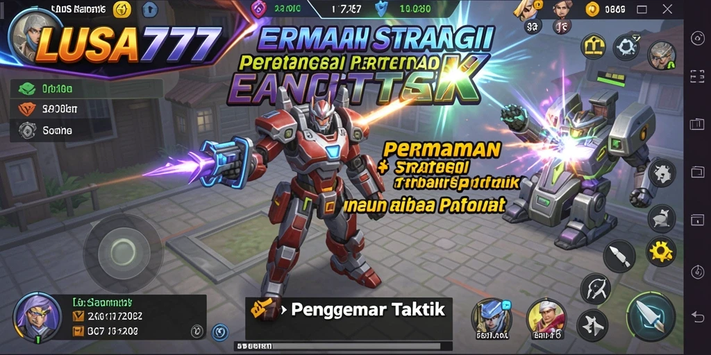 Screenshot dari gameplay LUSA777 yang menunjukkan taktik seru.