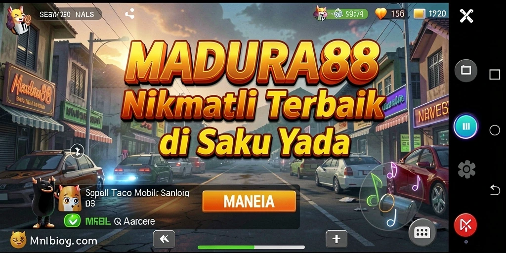 Tampilan screenshot utama MADURA88 yang menampilkan pengalaman mendengarkan musik.