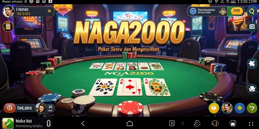 Tampilan menarik dari gameplay Poker di NAGA2000.
