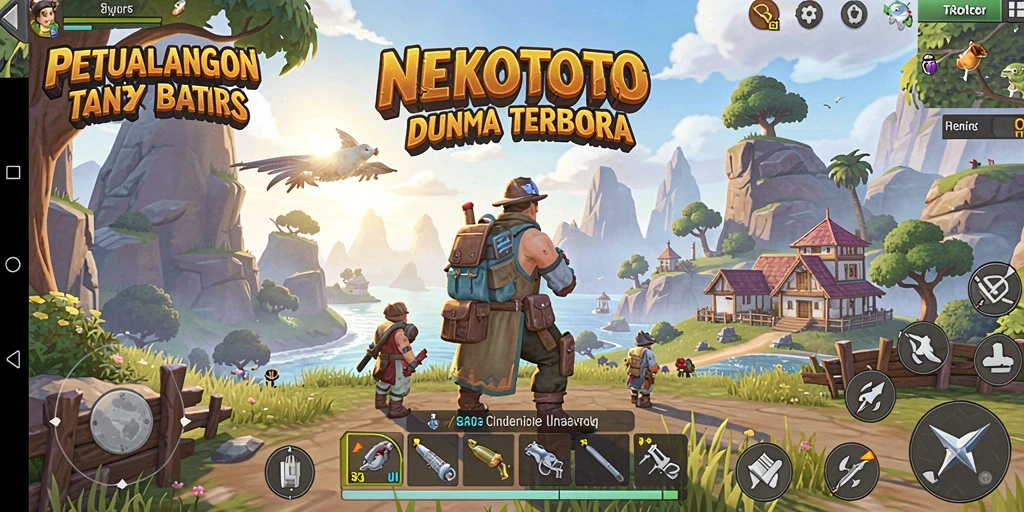 Tampilan gameplay Open World yang menarik di NEKOTOTO.