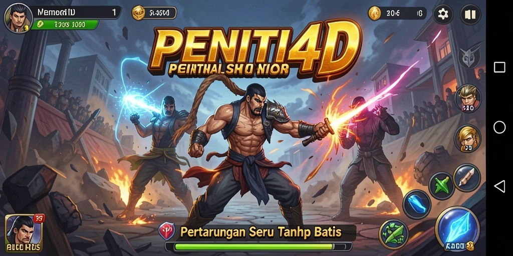 Tangkapan layar PENITI4D menampilkan aksi pertarungan yang seru dan grafis yang memukau.