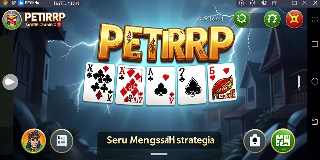 Screenshot gameplay PETIRRP menampilkan aksi seru permainan Domino.