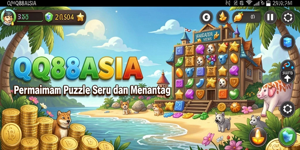 Tampilan gameplay menarik dari QQ88ASIA saat menyelesaikan teka-teki Puzzle.