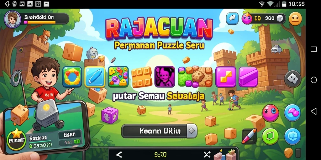 Tampilan gameplay RAJACUAN yang menantang dan menarik.