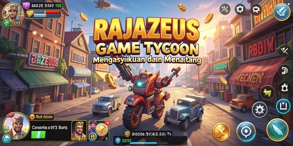 Tampilan gameplay RAJAZEUS yang menakjubkan dan interaktif.