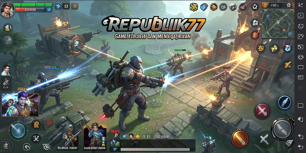 Tampilan gameplay <strong>REPUBLIK77</strong> yang mendebarkan dan menantang.