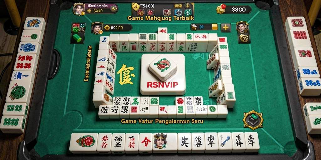 Tampilan gameplay seru dari RSNVIP, game Mahjong yang menarik.