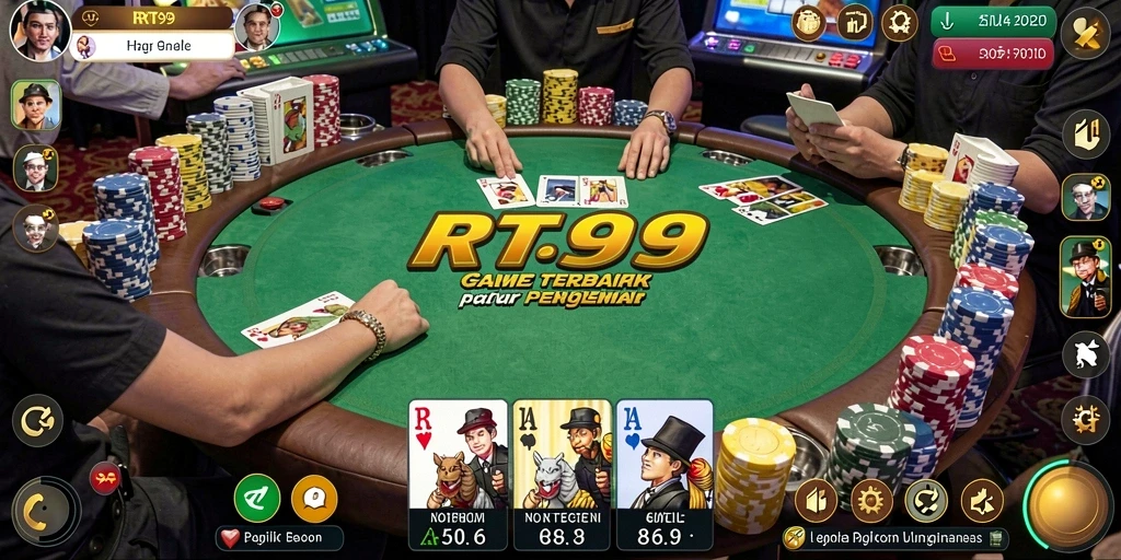 Gambaran gameplay poker yang mendebarkan di RT99.