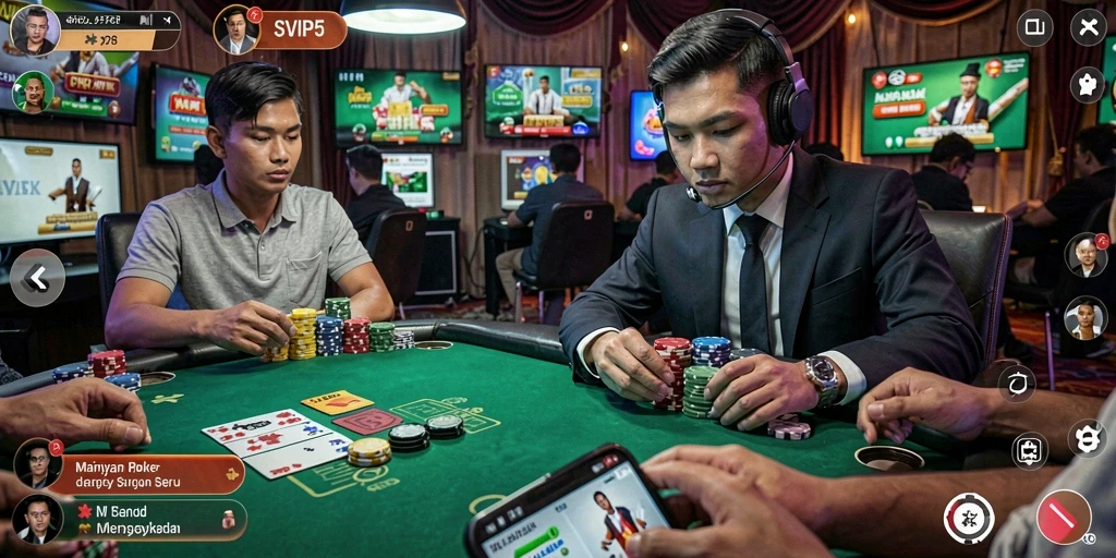 Tampilan mengasyikkan gameplay Poker di SVIP5.