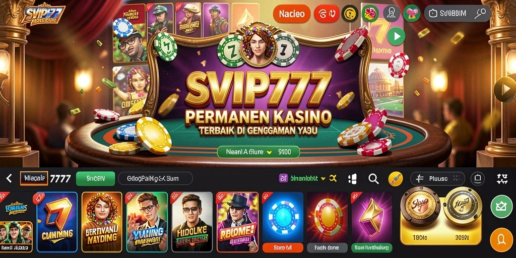 Tampilan menarik dari permainan kasino di SVIP777