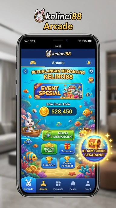 Screenshot aplikasi kelinci88 dengan antarmuka yang menarik.